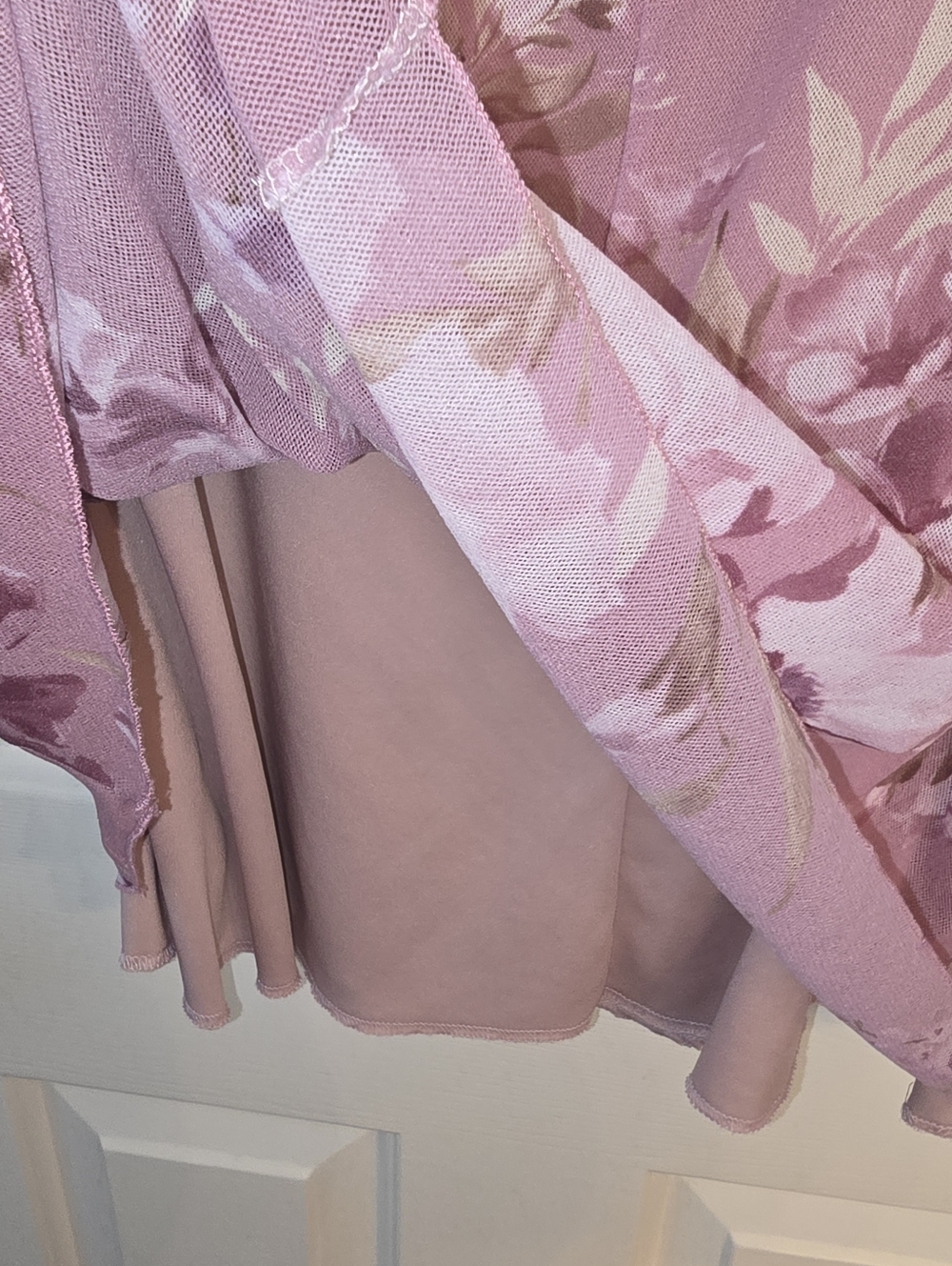 Venus Lavender Floral Cap-Sleeve Peplum Top - Picture 7 of 7